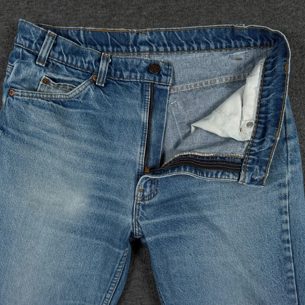 Vintage Levis 517 Jeans Mens 36x30 Orange Tab Made USA Blue Distressed Denim - Picture 6 of 14